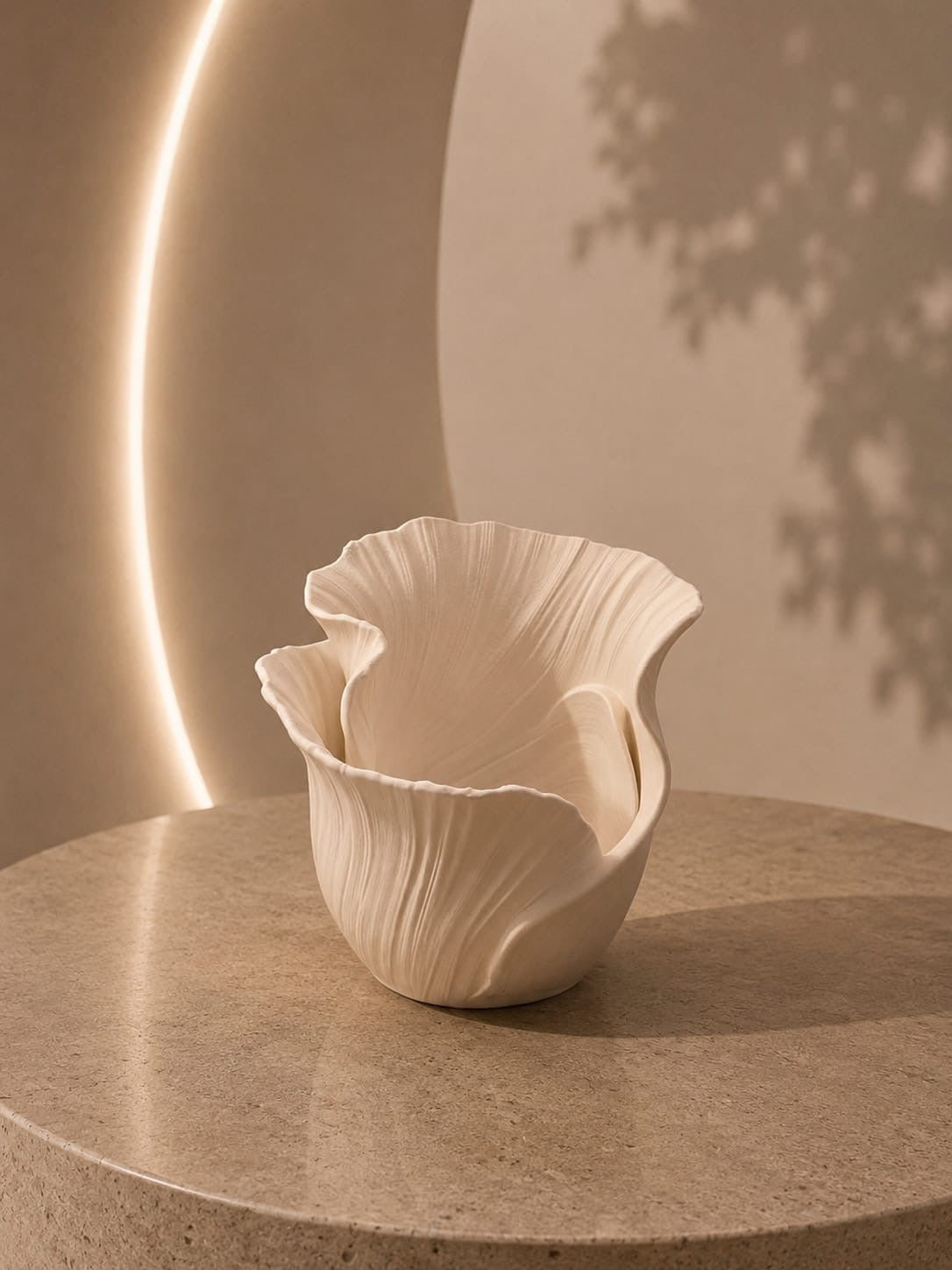 Bloom Wave Vase (25 cm) | Premium Modern Decorative Vase for Home & Office