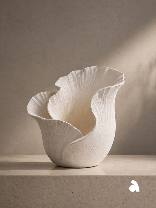 Bloom Wave Vase (25 cm) | Premium Modern Decorative Vase for Home & Office
