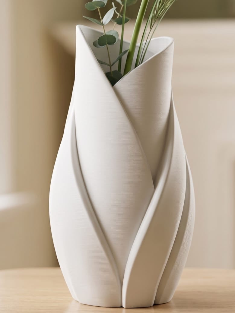 Luna Twist Designer Vase (23 cm) | Luxury Modern Home & Office Décor