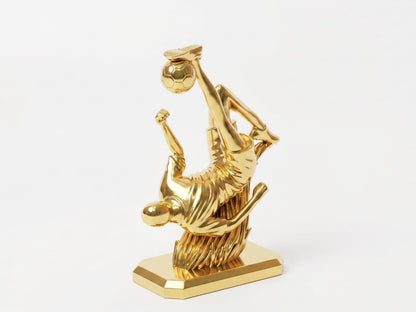 Elite Overhead- 20cm Football Action Figure in gold finish