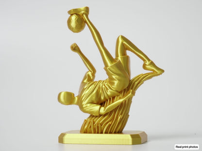 Elite Overhead- 20cm Football Action Figure in gold finish